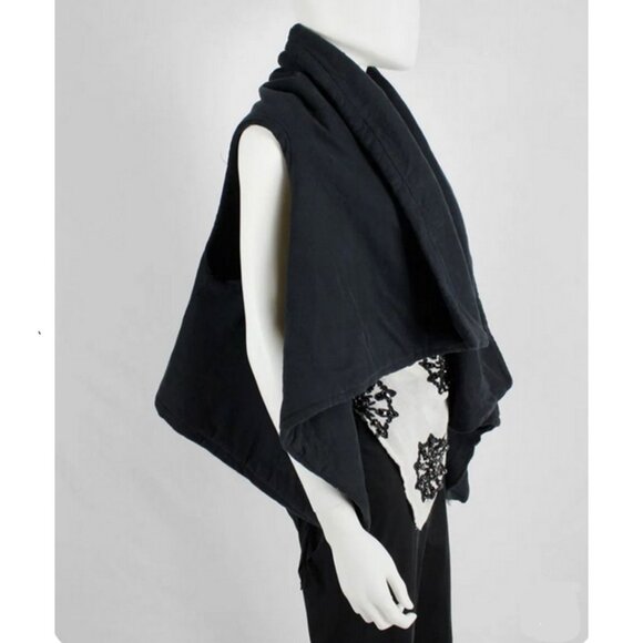 Ann Demeulemeester Waistcoat with Asymmetric Drape - Size 36 - NWOT - Picture 5 of 7